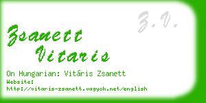 zsanett vitaris business card